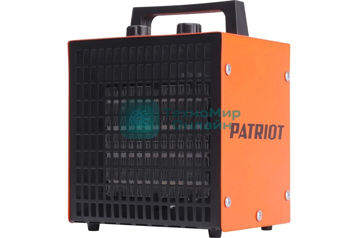 Тепловентилятор электрический Patriot PT Q 3S, оранжевый/черный, 2000 Вт, 25 м2, термостат