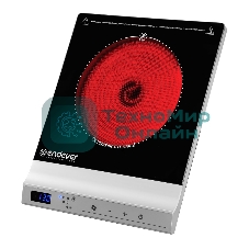 Плитка электрическая со стеклокерамической поверхностью Endever Skyline DP-71, черный/серебристый, мощность 2000 Вт, 10 уровней мощности, 5 шт/уп