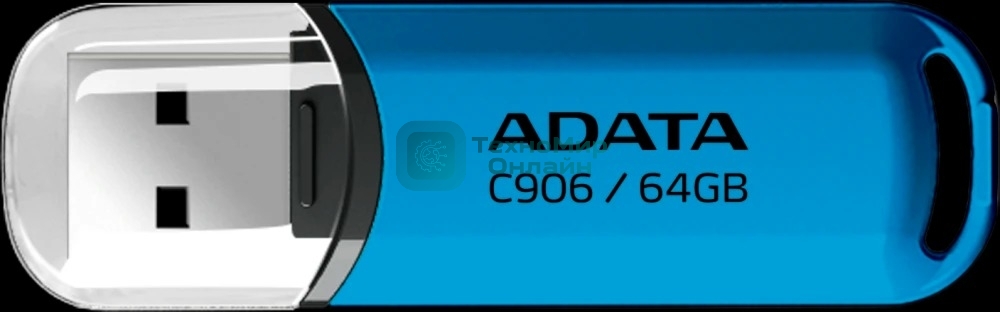 Флешка USB ADATA Classic C906 (AC906-64G-RWB), 64Gb, USB 2.0, R/W 15/5, синий