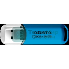 Флешка USB ADATA Classic C906 (AC906-64G-RWB), 64Gb, USB 2.0, R/W 15/5, синий