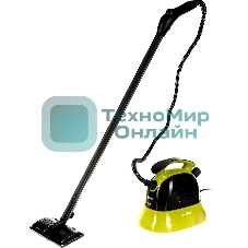 Пароочиститель напольный Kitfort КТ-9102-2 черный/салатовый