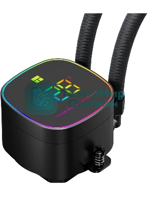 Система жидкостного охлаждения Thermalright Frozen Horizon 240 Digital (240мм, LED temp., Black, ARGB/Fans: 2x120мм, 68.9CFM, 28.2dBA, 2000RPM/Pump height 53.2мм, Rad thickness 27мм/S: 1700, 1200, 1851, 115X, AM5, AM4)