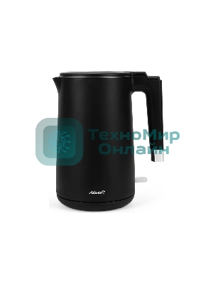 Чайник электрический Atlanta ATH-2449 черный 1.7 л, нержавейка, двухстенный