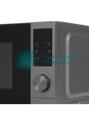Микроволновая печь Gorenje MO20A3T4 серый/черный, 20 л, 700 Вт, переключатели - поворотный механизм