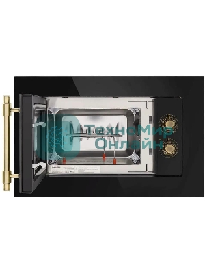 Микроволновая печь встраиваемая Maunfeld JBMO.20.5GRBG черный, 20 л, 700 Вт, переключатели - поворотный механизм