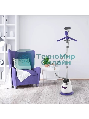 Отпариватель Kitfort КТ-990 белый/фиолетовый, 1580 Вт, 38 г/мин, 1400 мл