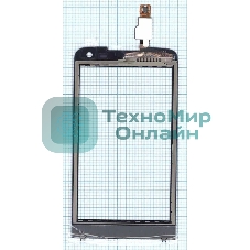 Сенсорное стекло (тачскрин) для Philips W736, черное