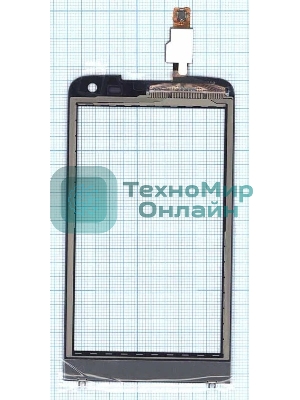 Сенсорное стекло (тачскрин) для Philips W736, черное