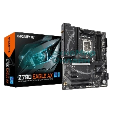 Материнская плата Gigabyte Z790 EAGLE AX, LGA 1700, Intel Z790, 4xDDR5, 4xSATA, 3xM.2, 1xPCIe 3.0 x1, 1xPCIe 4.0 x4, 1xPCIe 5.0 x16, 1xHDMI, 1xDP, 1x 2.5Gb LAN, 2xUSB-A 2.0, 4xUSB-A 3.2 Gen 1, 1xUSB 3.2 Gen 2, 7.1, ATX