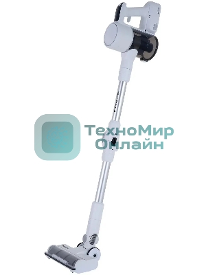 Пылесос вертикальный Polaris PVCS 3060 белый, питание от аккумулятора, 150 Вт, уборка сухая, пылесборник 0.45 л