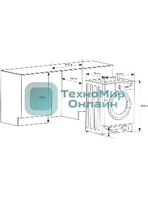 Встраиваемая стиральная машина Maunfeld MBWM1486S с сушкой