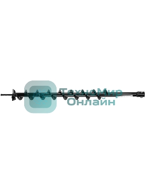 Шнек для грунта Denzel E-60, диаметр 60 мм, длина 800 мм, соединение 20 мм, несъемный нож