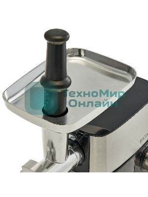 Мясорубка электрическая DELTA LUX DE-602M черный, 3600 Вт, 2.5 кг/мин, реверс, защита от перегрузки, насадки - 5