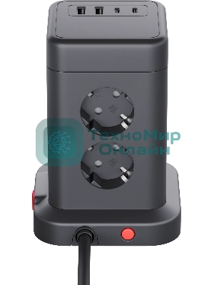 Сетевой фильтр Defender ILS 453 (3 м, 8 розеток, 2USB-A, 2USB-C)