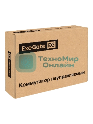 Коммутатор неуправляемый ExeGate EDGS-1016D (16-портовый гигабитный UTP 10/100/1000 Base-T, металлический корпус, с возможностью установки в стойку, с функцией энергосбережения (EEE))