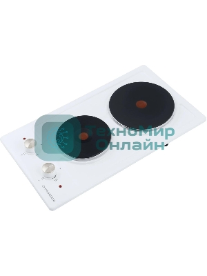 Электрическая варочная панель Maunfeld EEHE.32.4W, конфорок: 2 шт., эмаль, независимая, белый