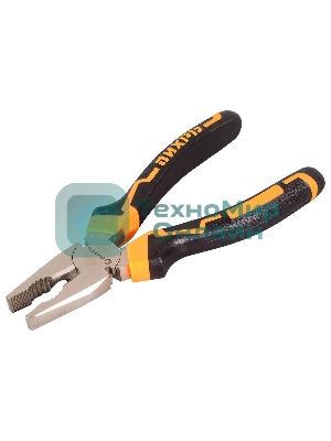 Плоскогубцы ВИХРЬ 180 мм., никелированные, двухкомпонентные рукоятки