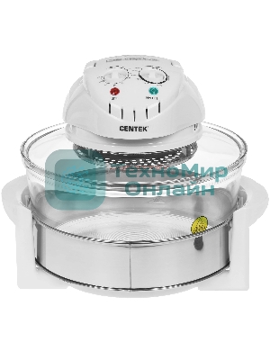 Аэрогриль Centek Ct-1456 белый, 1400 Вт, 12 л, механическое управление, 0 программ