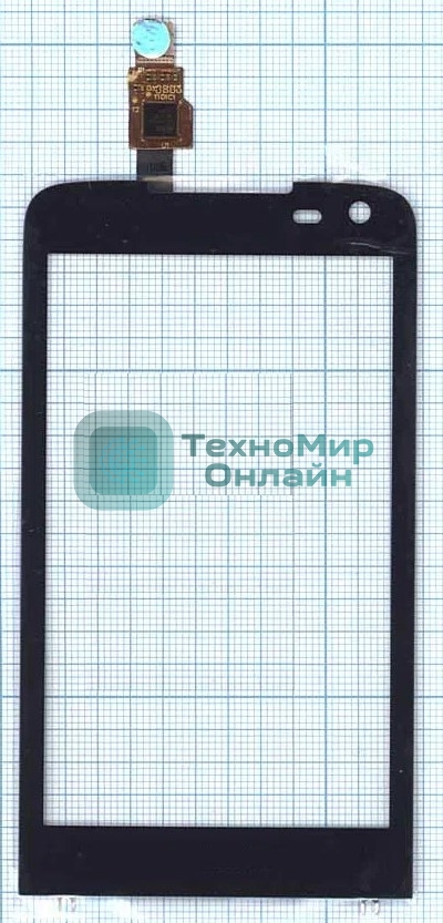 Сенсорное стекло (тачскрин) для Philips W736, черное