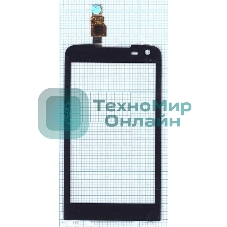 Сенсорное стекло (тачскрин) для Philips W736, черное