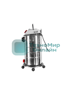 Строительный пылесос Ресанта ПС-1500/30 серебристый, 1500 Вт, уборка сухая/влажная/выдув, пылесборник мешок, 30 л