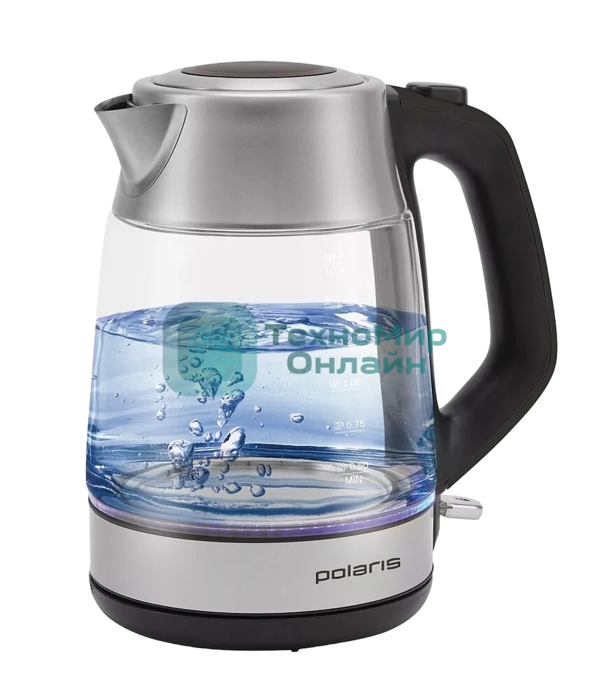 Чайник электрический Polaris PWK-1527СGL 1.7 л, 2100вт, стальной