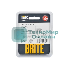 Рамка 1-местная IEK BRITE РУ-1-1-БрЧ (BR-M12-M-K02) металл черный