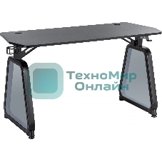 Стол игровой Cactus CS-GMD-BK-RGb столешница МДФ, черный каркас черный 136x60x75 см