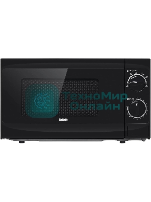 Микроволновая печь BBK 20MWS-706M/B черный, 20 л, 700 Вт, переключатели - поворотный механизм