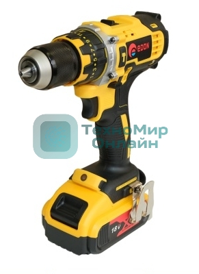 Дрель-шуруповерт Edon AD-18, 18 В, 2 Ач, 30 Нм, щеточный
