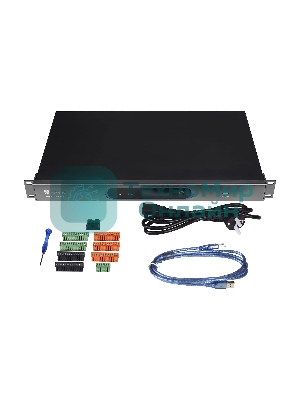 Аудиопроцессор Intrend FLEX 1208D цифровой, 12x8 аналоговых входов/выходов, ПО свободной конфигурации, AEC, AFS, ANC, Dante 32x32, USB 2x2, 8 портов GPIO, управление по RS232/485/IP