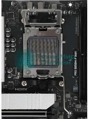 Материнская плата MSI PRO B850M-P WIFI, AM5, AMD B850, 4xDDR5, 4xSATA, 3xM.2, 1xPCIe 5.0 x16, 1xPCIe 4.0 x4, 2xPCIe 3.0 x1, 1xHDMI, 2xUSB-C 10Gbps, 1xUSB-A 5Gbps, 1xUSB-A 10Gbps, 4xUSB-A 2.0, 2x3.5 мм, S/PDIF, 1x5Gb LAN, Wi-Fi 7, Bluetooth 5.4, 7.1, mATX