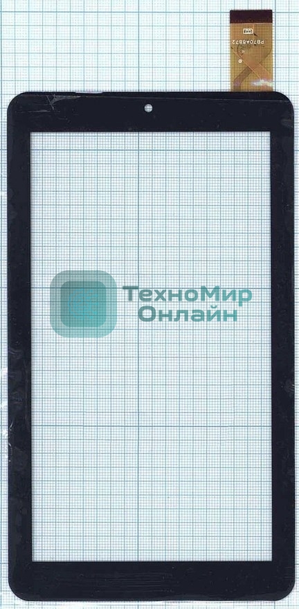 Сенсорное стекло (тачскрин) PB70A8872. черное