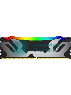 Оперативная память Kingston Fury Renegade, DDR5, 96Gb (2x48Gb), 6400MHz, CL32, DIMM, с радиатором, RGb, серебристый