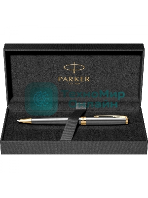 Ручка шариковая Parker Sonnet Grey Core GT (2213679) M, черные чернила, подарочная коробка