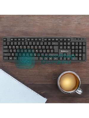 Клавиатура проводная Defender Concept HB-164, USB, черный