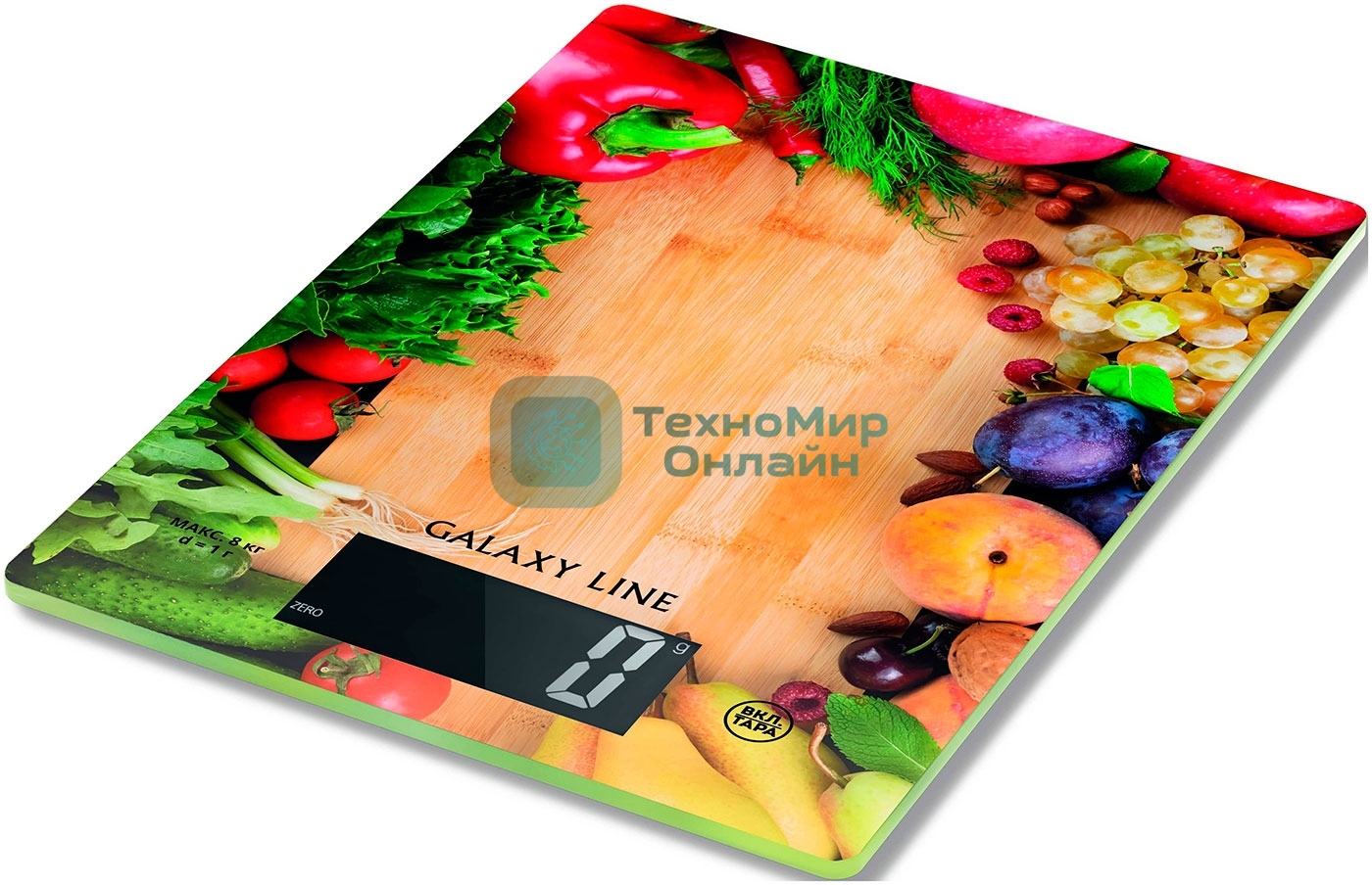 Весы кухонные Galaxy Line GL 2817, стекло, элемент питания типа 