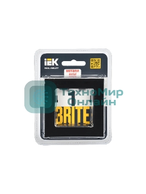 Рамка 1-местная IEK BRITE РУ-1-1-БрЧ (BR-M12-M-K02) металл черный