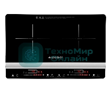 Плитка электрическая индукционного типа с двумя конфорками Endever Skyline IP-66, черный, мощность 1800 Вт+1300 Вт, диаметр посуды 12-26 см, 2 шт/уп