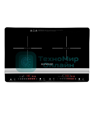 Плитка электрическая индукционного типа с двумя конфорками Endever Skyline IP-66, черный, мощность 1800 Вт+1300 Вт, диаметр посуды 12-26 см, 2 шт/уп