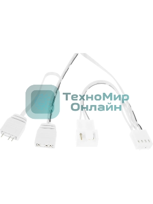 Вентилятор для корпуса Accord ACC-YH12 ARGb 120х120x25 белый 4-pin 27дБ (ACC-YH12 ARGb белый) brown box