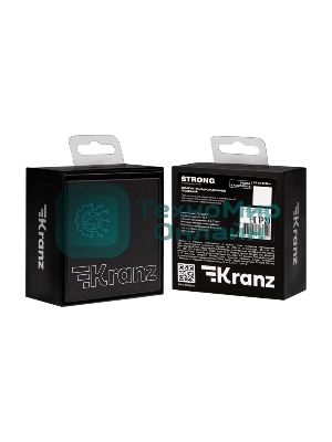 Выключатель Kranz STRONG 1 кл проходной (переключатель) 10А с/у графит