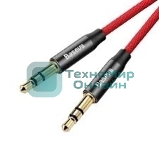 Кабель Baseus CAM30-C91 Yiven Audio Cable M30 AUX 3.5мм (M) to AUX 3.5мм (M) 1.5m Red+Black