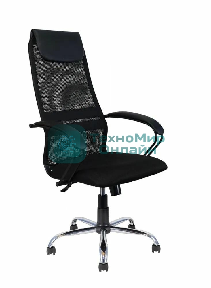 Кресло ЯРКРЕСЛА Кр76 черный, сетка, подголовник