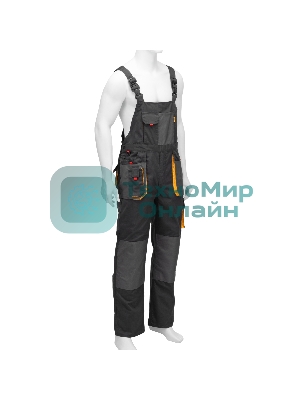 Полукомбинезон профессиональный рабочий Denzel 65% полиэстер 35% хлопок, L