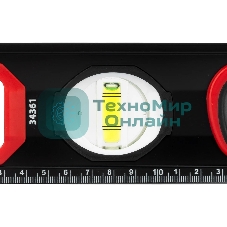 Уровень алюминиевый Matrix, усиленный, фрезерованный, 3 глазка, 2 комп. рукоятки, 600 мм