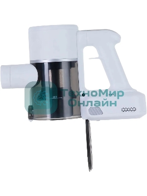 Пылесос вертикальный Polaris PVCS 3060 белый, питание от аккумулятора, 150 Вт, уборка сухая, пылесборник 0.45 л