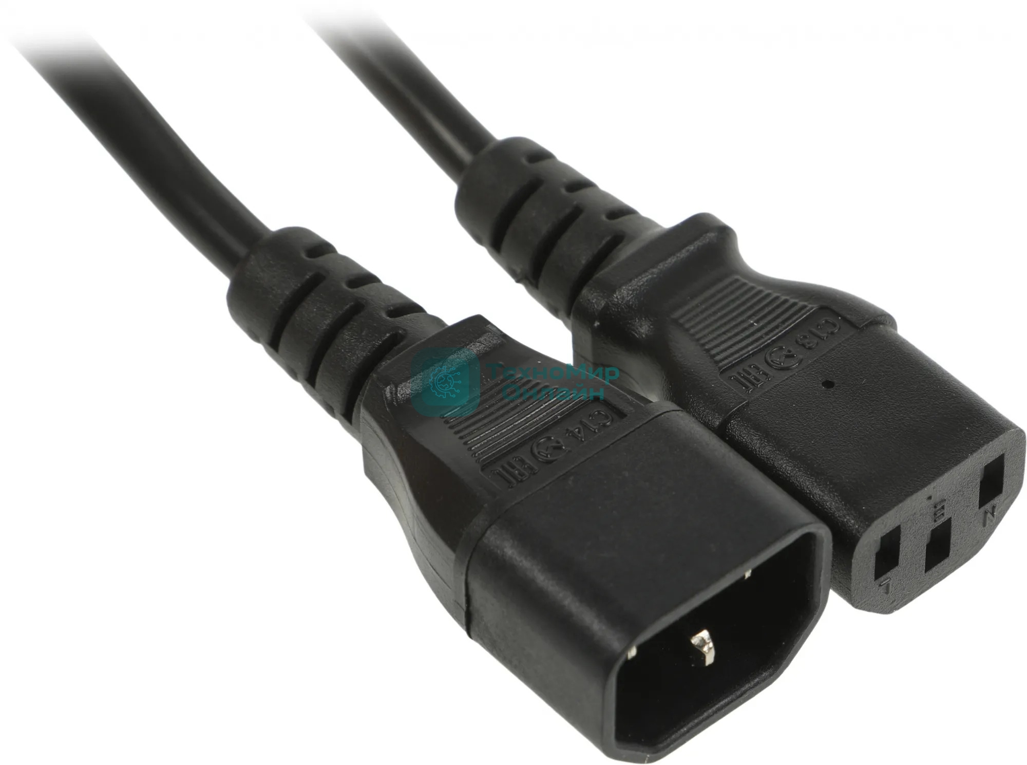 Шнур сетевой Rexant IEC 320 C13 – IEC 320 C14 3x0,75мм², 0,6м