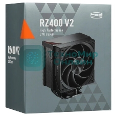 Устройство охлаждения (кулер) PcCooler RZ400 V2 Soc-AM5/AM4/1200/1700/1851 черный 4-pin 32dB Al+Cu 240W Ret (RZ400V2-BKNWNX-GL)