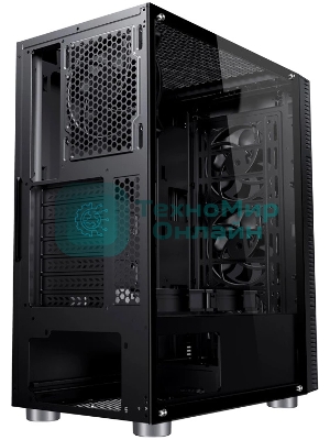 Компьютерный корпус Accord 3407 черный без БП ATX 2xUSB 2.0 2xUSB 3.0 audio bott PSU